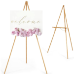 easel stand with posters